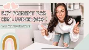 DIY PRESENT FOR HIM: UNDER $100! | 1 Year Anniversary w/Boyfriend | Emma Caitlain