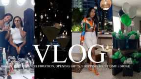 VLOG | BIRTHDAY CELEBRATION + OPENING MY GIFTS + HE'S HOME + SHOPPING + WEEKLY RESETTING + MORE!!
