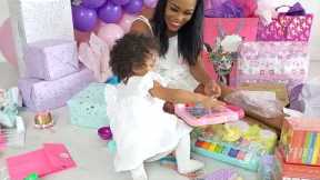 MY ONE-YEAR-OLD DAUGHTER UNBOXING HER BIRTHDAY GIFTS