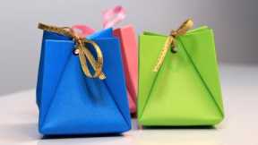 Origami Gift Bag Tutorial - How to Make a Paper Gift Bag - DIY paper craft