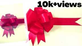 How To Make a Gift Ribbon Bow?| Easy Satin ribbon bow| simple Gift Bow|Satin ribbon bow#JNJDAYS
