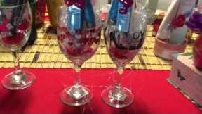 Baskets using Wine Glass Cups from Dollar Tree