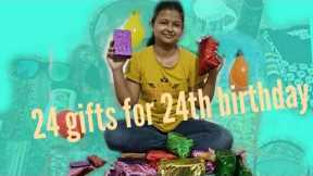 24 gifts for her 24th birthday || Gift unboxing