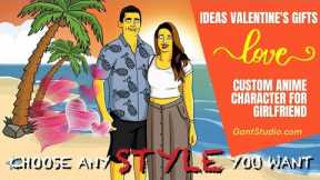 VALENTINE GIFTS IDEAS PERSONALIZED ANIME PORTRAIT FOR HIM OR HER, FAMILY & BEST FRIEND #GANTSTUDIO