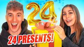 I BOUGHT MY GIRLFRIEND 24 PRESENTS FOR HER 24TH BIRTHDAY!