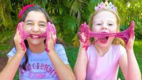 Nastya learns to joke with dad