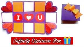 How to make Explosion Box ? | Infinity Explosion Box | Easy and Simple Gift Box for beginners |