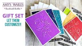 Greeting card gift set! Let THEM customize what they need! Fun embossing technique!