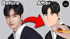 Gift Ideas for Boyfriend | Cartoon Portrait from Photo Lee Min Ho