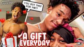 Giving My Boyfriend A Gift Everyday Until Our Anniversary DAY #1.