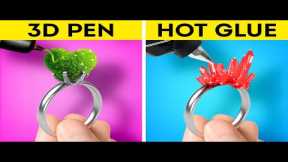 BEST HACKS OF THE YEAR ✨ Epoxy Resin, Hot Glue, 3D Pen Crafts
