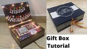 How To Make Hamper Box At Home | Handmade Birthday Gift Ideas | Gift Box Tutorial | Crafteholic
