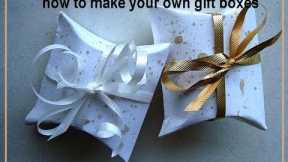 HOW TO MAKE YOUR OWN GIFT BOXES, how to diy, paper box, cardstock box