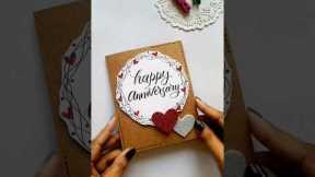 QUICK ANNIVERSARY CARD #shorts #diycrafts #ytshorts  #handmadecards #papercraft