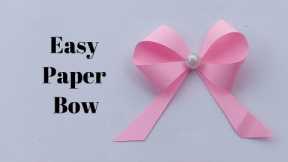 How To Make Bow Out Of Paper || Easy Paper Bow