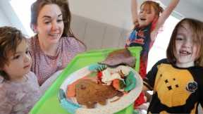 HAPPY BiRTHDAY MOM!!!! Rainbow Pancakes and bday presents! kids decorate surprise cupcakes for jenny