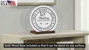 15th Wedding Anniversary Gifts for Him and Her, Parents, Grandparents, Sister, Brother