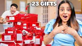 23 Gifts for Her 23rd Birthday ! *Mayank Surprised Nishu*