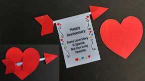 Wedding Anniversary Card Ideas for Husband / Mom and Dad | DIY Anniversary Gift Card Handmade Easy