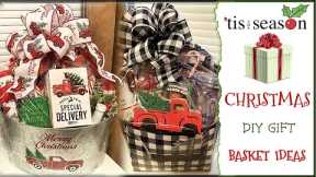 19 DOLLAR TREE GIFT BASKET IDEAS🎁CHRISTMAS GIFT IDEAS🎄HOW TO MAKE A GIFT BASKET🎁HOLIDAY GIFT IDEAS