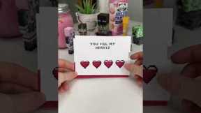 Making my boyfriend a DIY pixel art heart card for valentine’s day!