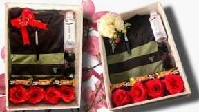 Engagement and Wedding Gift Packing Ideas on a budget | make gift hamper for groom |