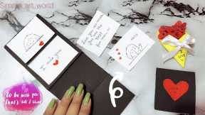 Easy DIY Valentines Day Card/ valentine day gift ideas/valentine Day card for boyfriend /paper craft