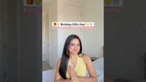 🎁 25th Birthday Gifts Haul 😍🎂 #shortsfeed #birthdayvlog #birthdaygift #giftideas #haul