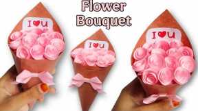 Handmade gifts ideas /How a make bouquet of flower with paper /Cute gift making for best friend
