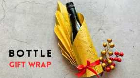 How to Gift Wrap a Wine Bottle | Wrapping Bottle as Gift | Gift Wrap a Bottle of Wine