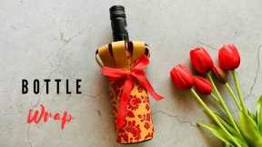 🌹Easy way Gift Wrap a Wine Bottle | Wrapping Bottle as Gift | Fathers Day Gift Wrap🌹 #giftwrap