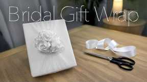 How To Wrap A Wedding Gift #giftwrapping #wedding #ribbonrose